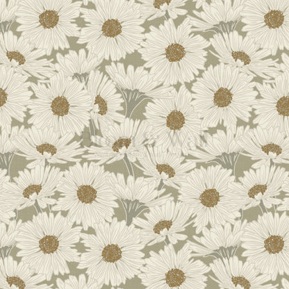 Daisy Chains Sage Wallpaper
