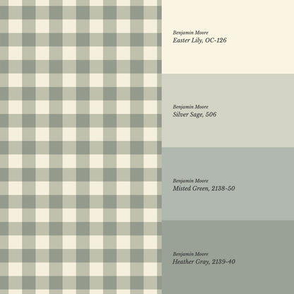 Dakota Gingham Butter Green Wallpaper