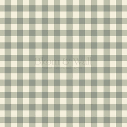 Dakota Gingham Butter Green Wallpaper