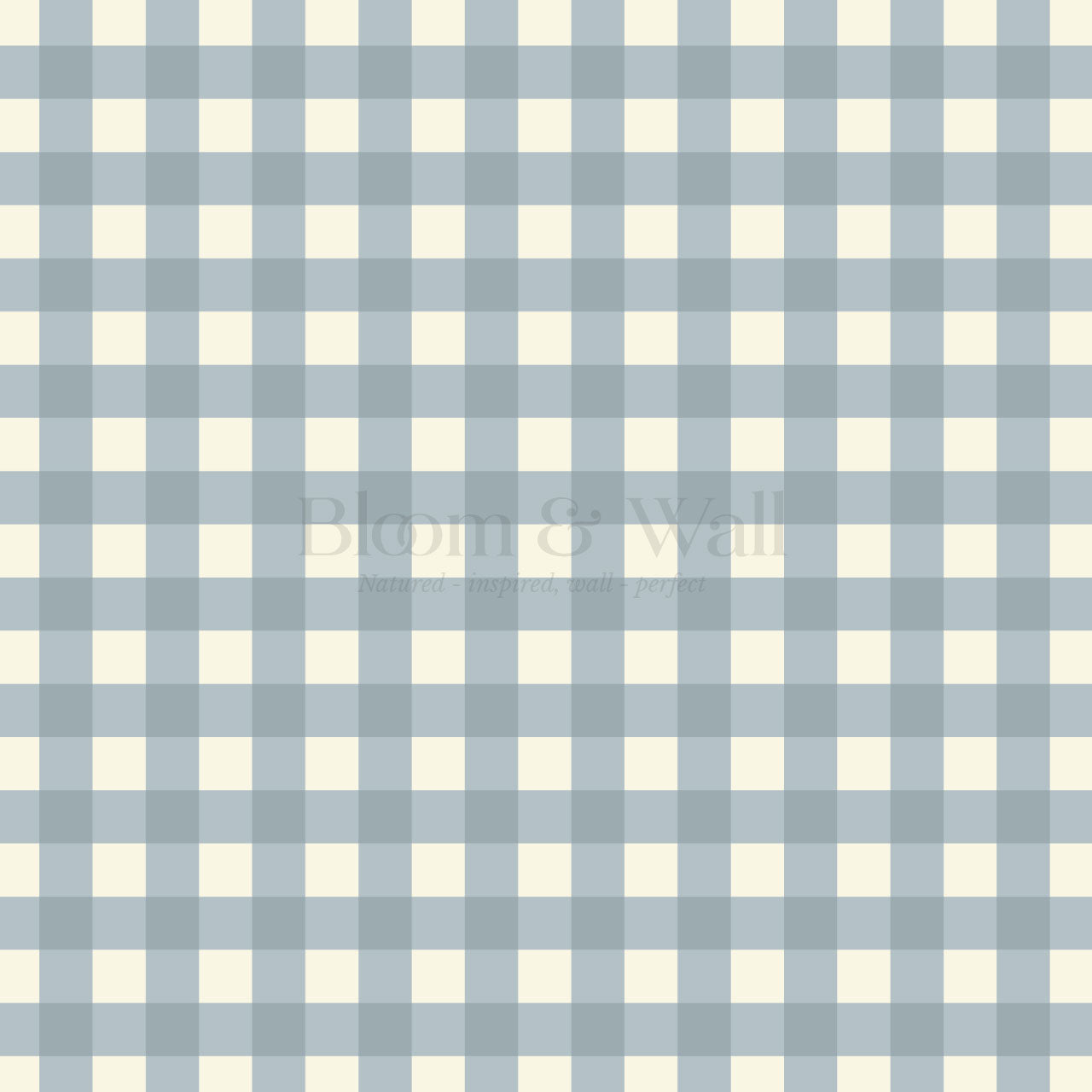 Dakota Gingham Slate Blue Wallpaper