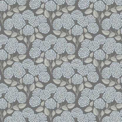 Dalia Hydrangea Cascade Gray Stone Pale Sky Wallpaper