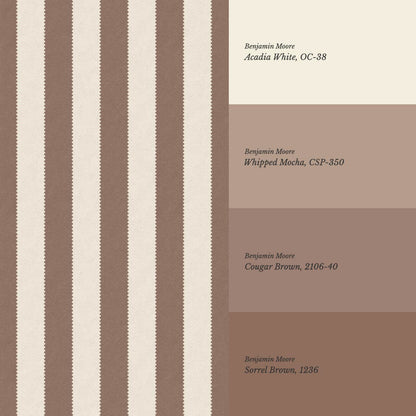 Darta Cabana Stripes Beige Cocoa Wallpaper