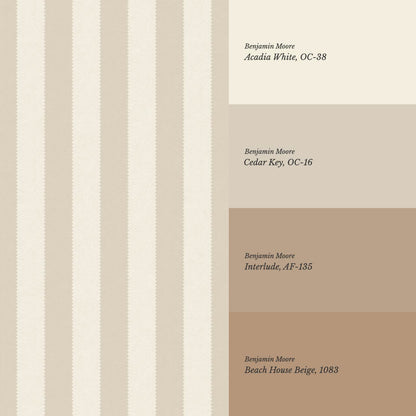 Darta Cabana Stripes Neutral Beige Wallpaper