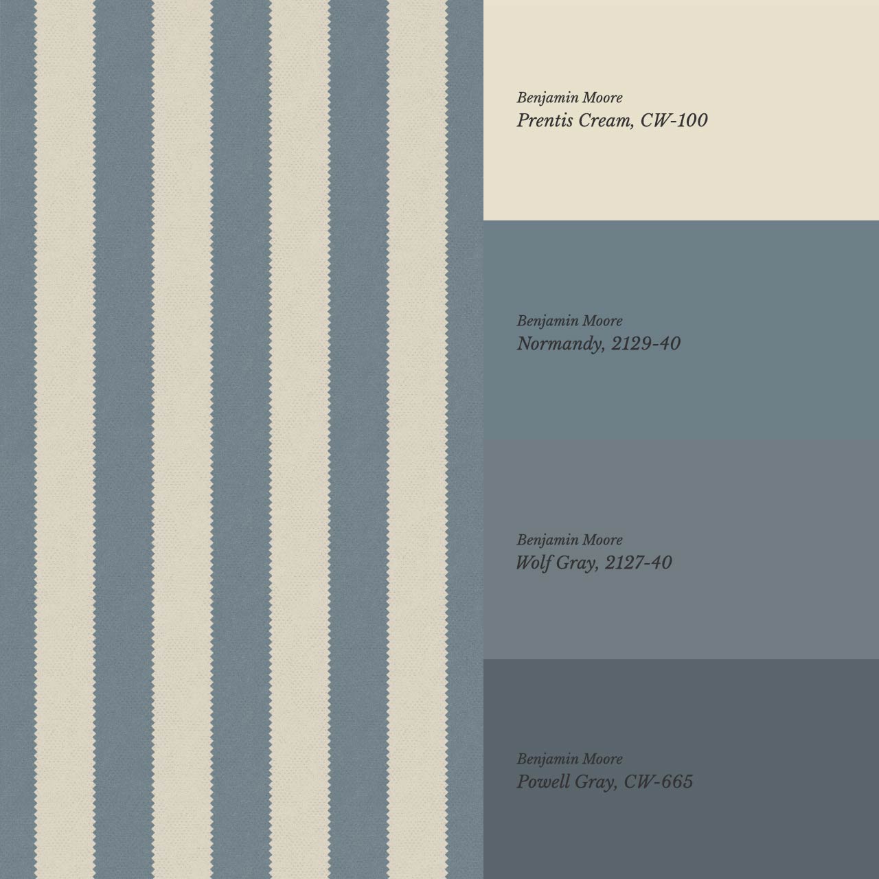 Darta Cabana Stripes Blue Stone Wallpaper