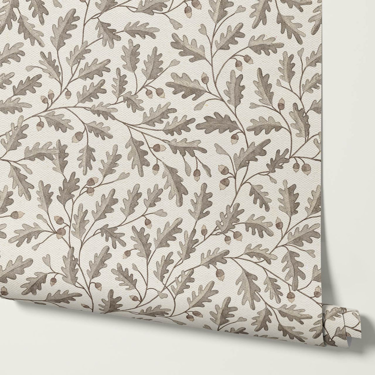 Deo Oak Grove Neutral Ivory Stone Wallpaper