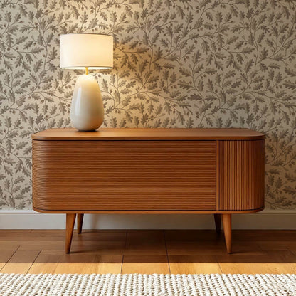 Deo Oak Grove Neutral Ivory Stone Wallpaper
