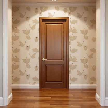 Deva Swan Lake Cream Beige Wallpaper