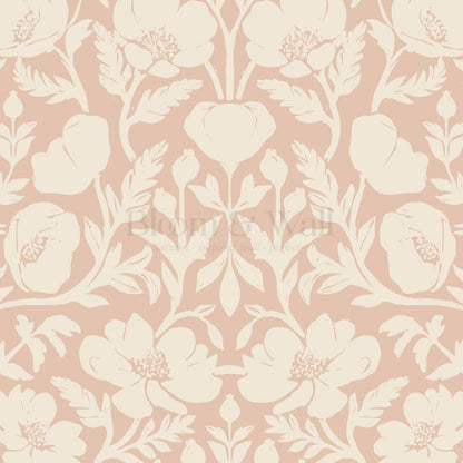 Duna Painterly Poppies Coral Wallpaper