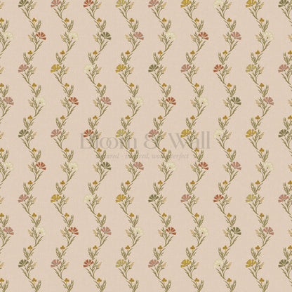 Eden Blooming Vines Soft Mauve Wallpaper