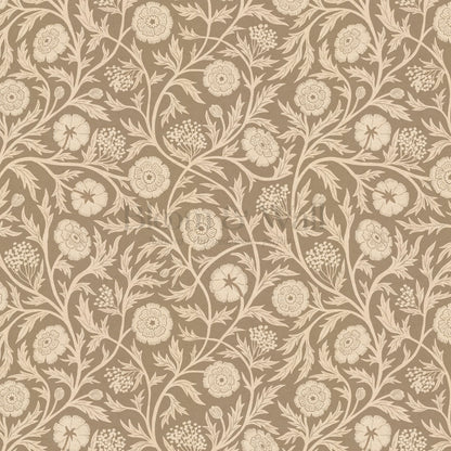 Edith Blooming Vines Vintage Clay Wallpaper