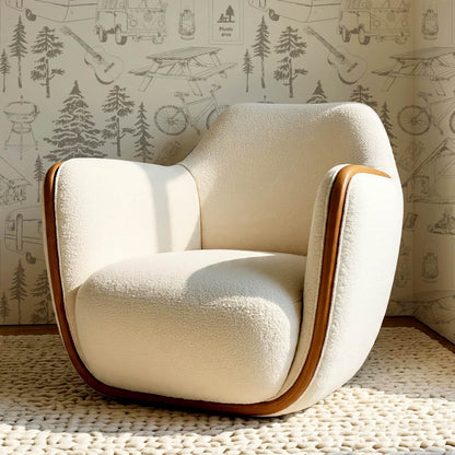 Eha Camping Toile Stone Taupe Wallpaper