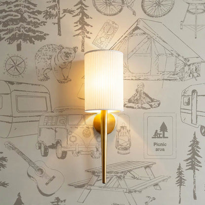 Eha Camping Toile Stone Taupe Wallpaper