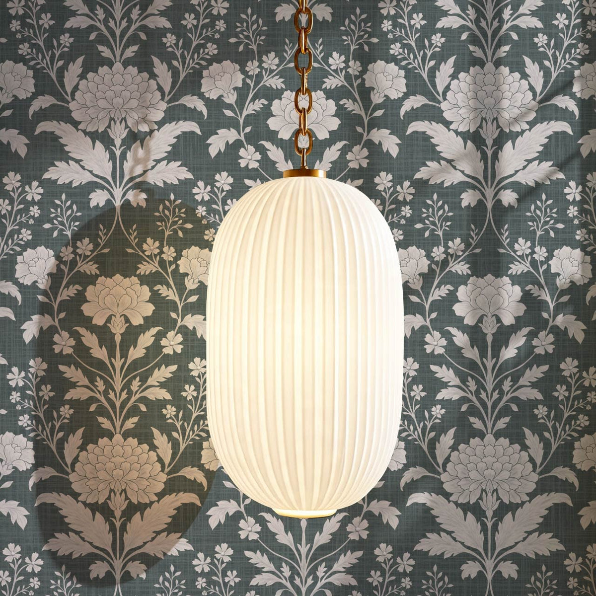 Elena Heirloom Garden Slate Smoke Wallpaper