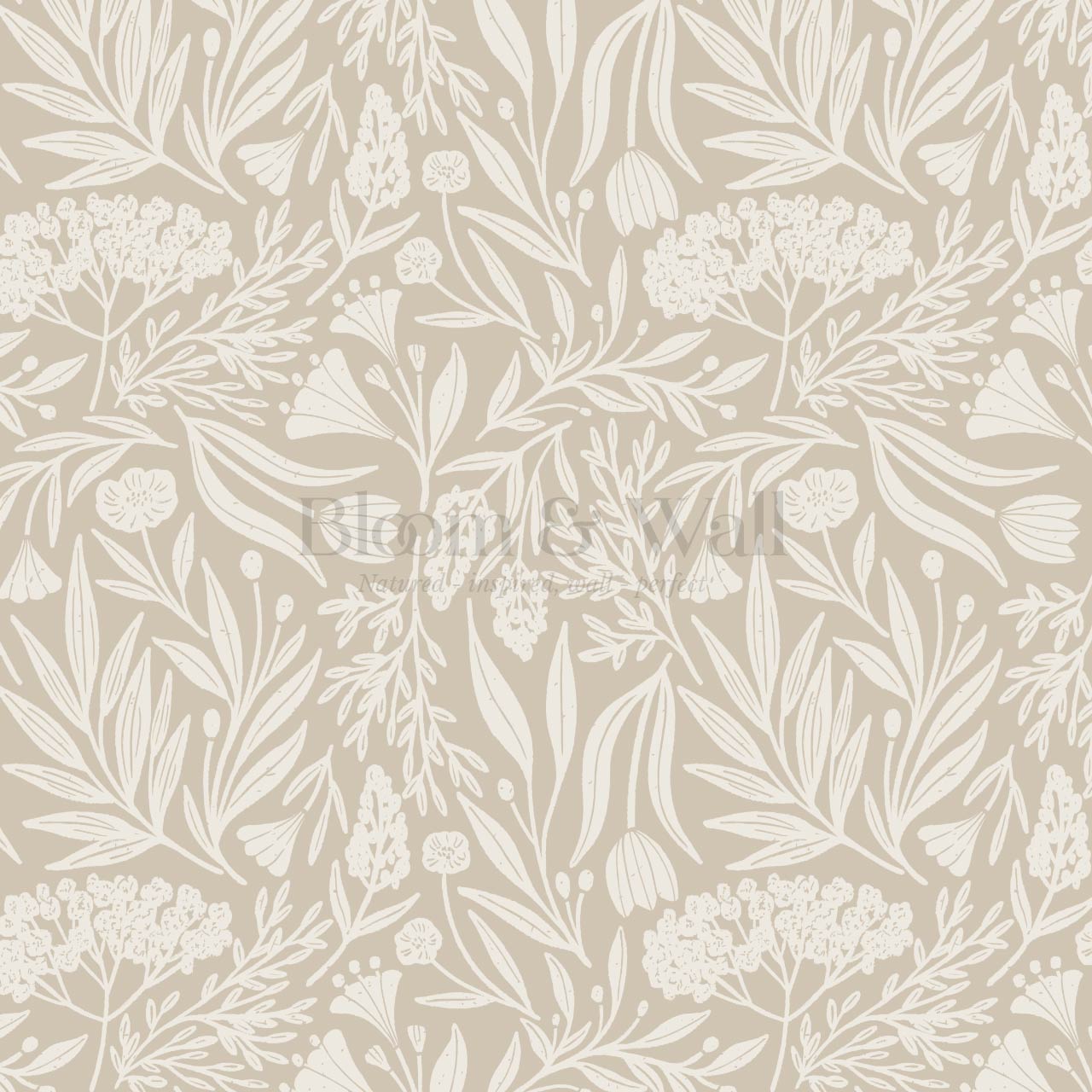 Elene Garden Beige Cream Wallpaper