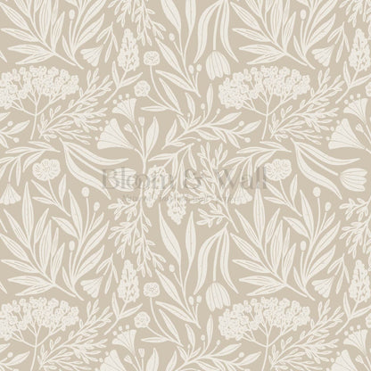 Elene Garden Beige Cream Wallpaper