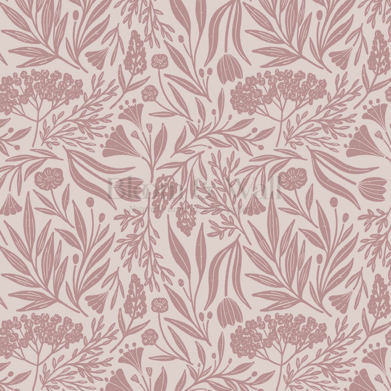 Elene Garden Blush Mauve Wallpaper