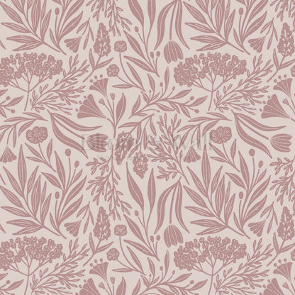 Elene Garden Blush Mauve Wallpaper