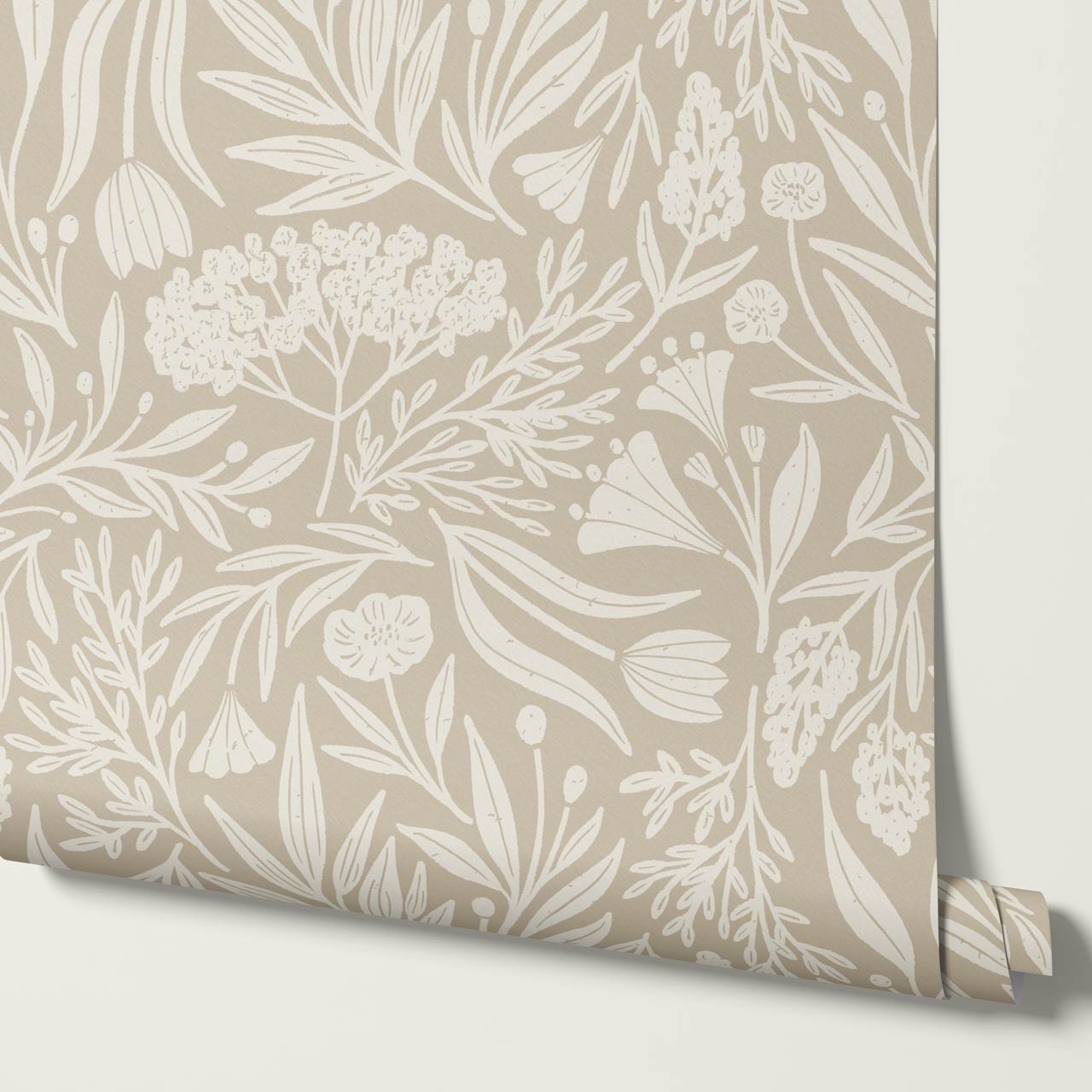 Elene Garden Beige Cream Wallpaper