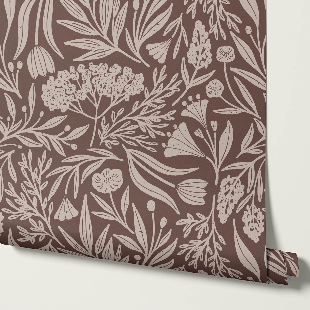 Elene Garden Chocolate Berry Wallpaper