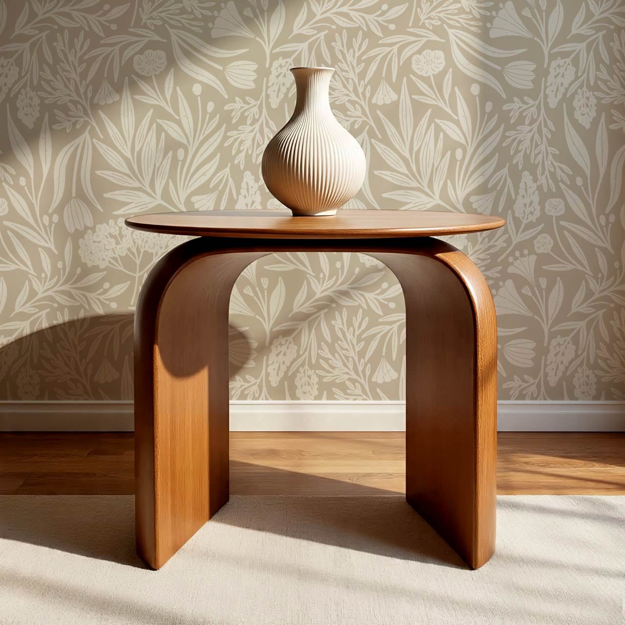 Elene Garden Beige Cream Wallpaper