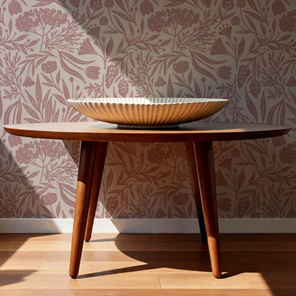 Elene Garden Blush Mauve Wallpaper