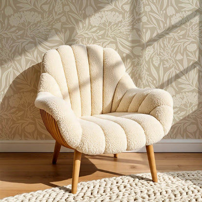 Elene Garden Beige Cream Wallpaper