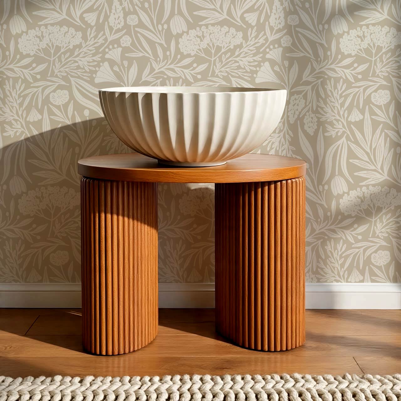 Elene Garden Beige Cream Wallpaper