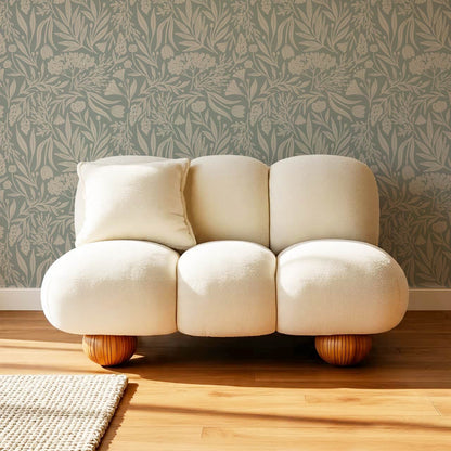 Elene Garden Sea Glass Beige Wallpaper