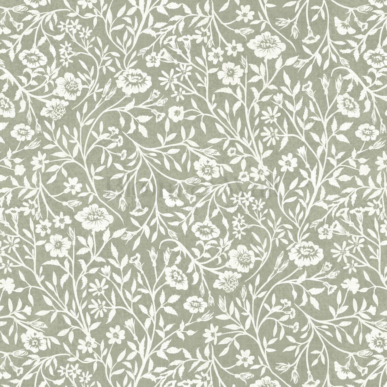 Eliana Spring Blooms Olive Wallpaper