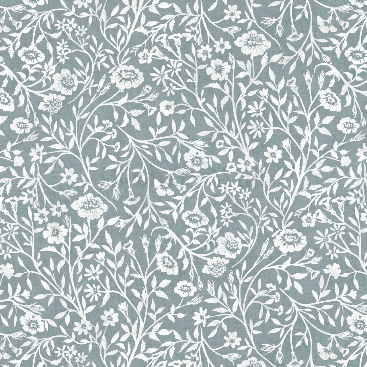 Eliana Spring Blooms French Blue Wallpaper