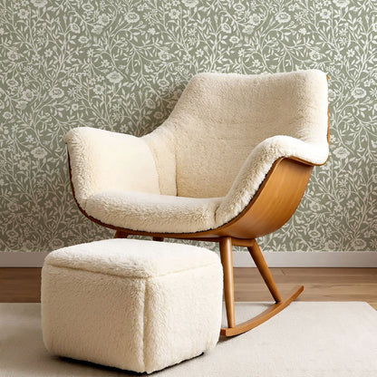 Eliana Spring Blooms Olive Wallpaper