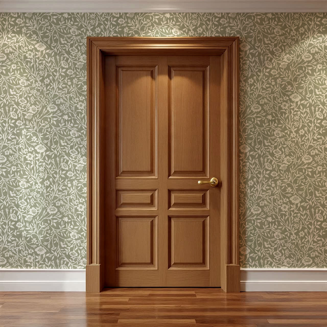 Eliana Spring Blooms Olive Wallpaper
