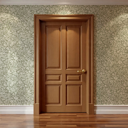 Eliana Spring Blooms Olive Wallpaper
