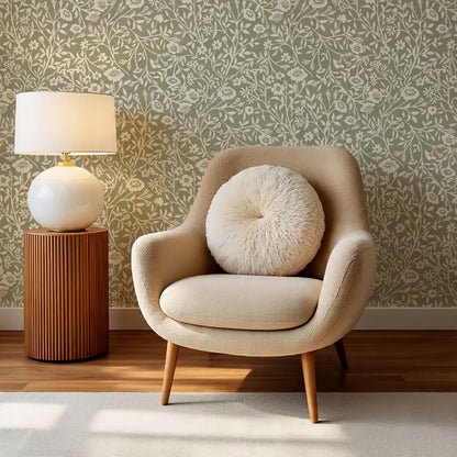 Eliana Spring Blooms Olive Wallpaper