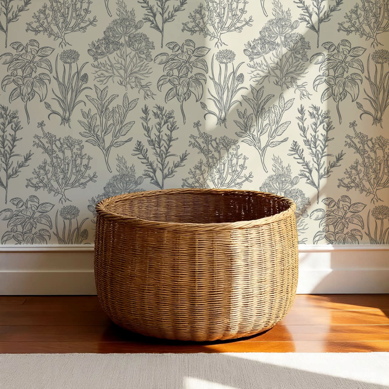 Elisabeth Herbarium Cream Slate Wallpaper