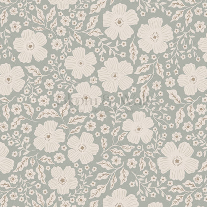 Elisabetta Bloomery Dry Sage Wallpaper