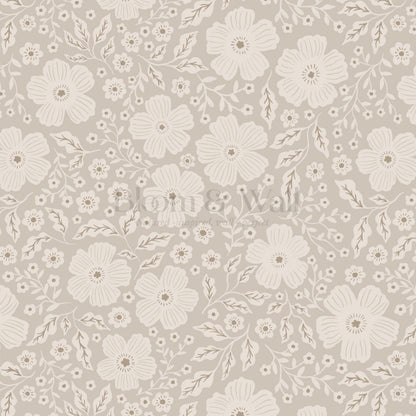 Elisabetta Bloomery Neutral Wallpaper