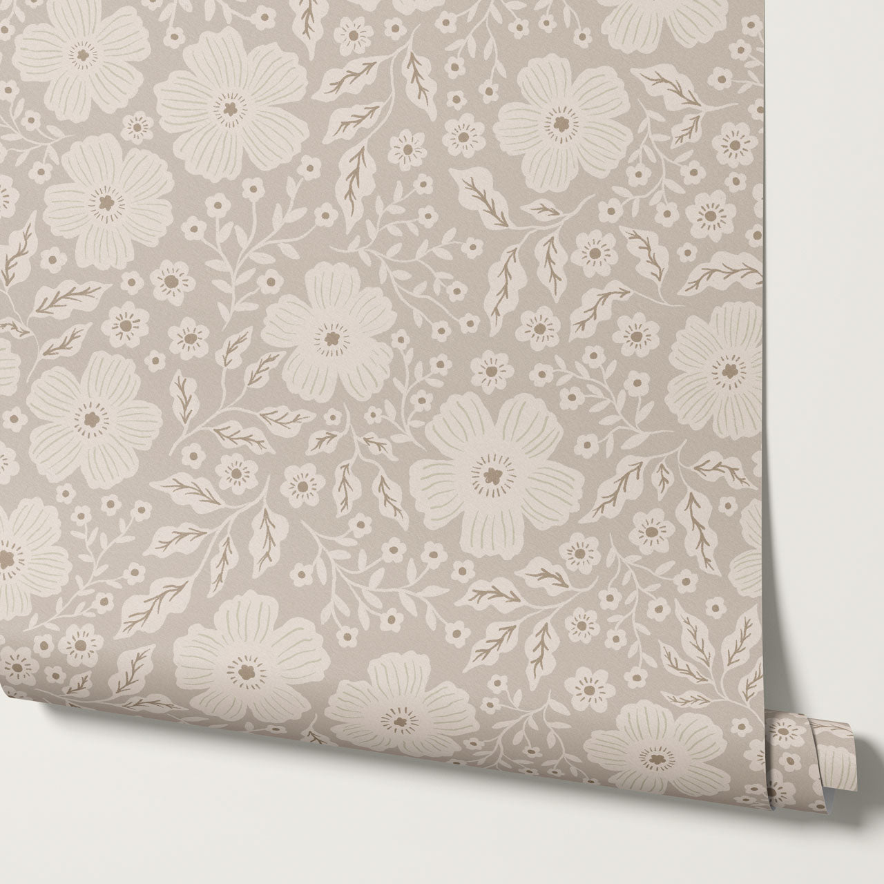 Elisabetta Bloomery Neutral Wallpaper