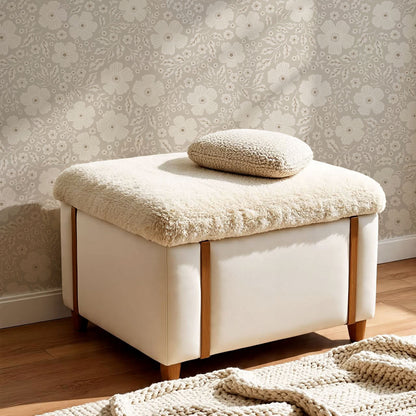 Elisabetta Bloomery Neutral Wallpaper