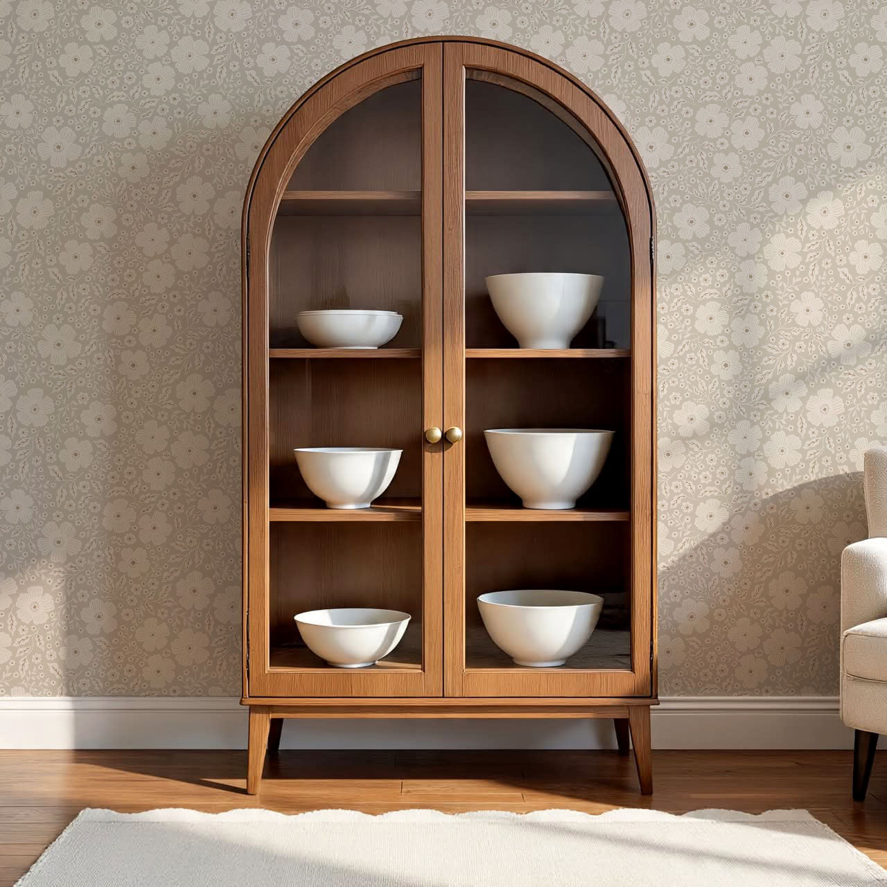 Elisabetta Bloomery Neutral Wallpaper