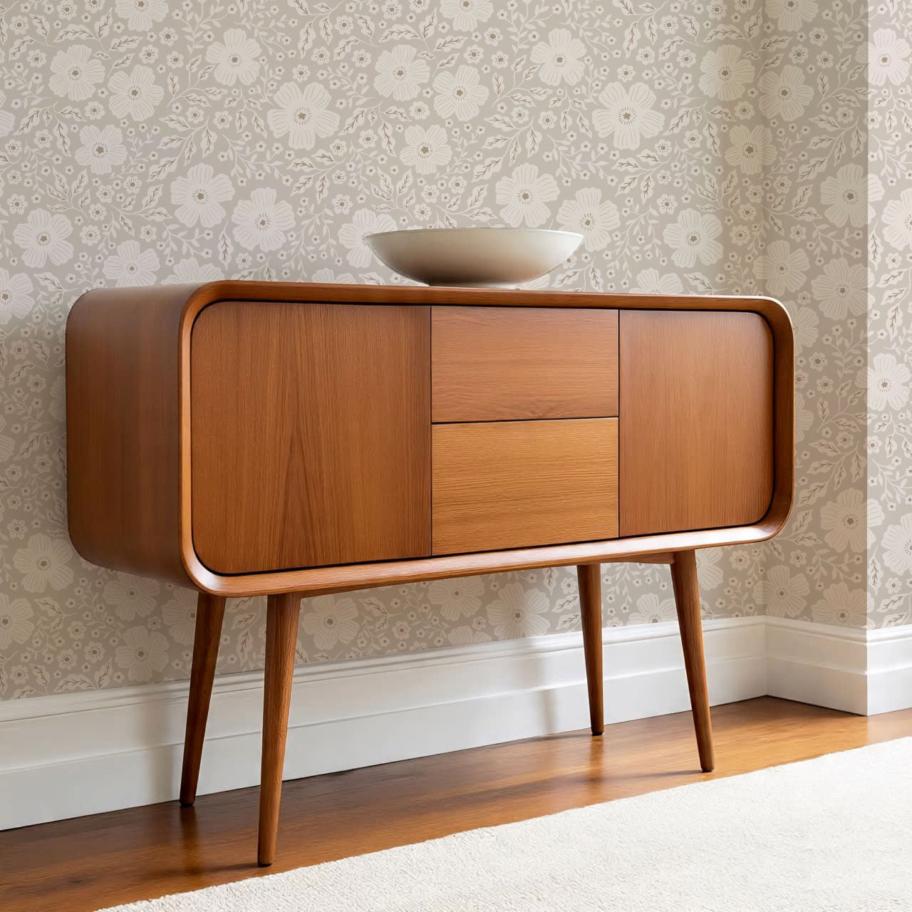 Elisabetta Bloomery Neutral Wallpaper