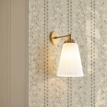 Eliza Floral Trellis Olive Cream Wallpaper