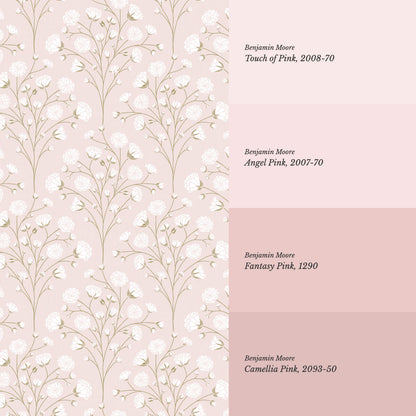 Ella Baby’s Breath Pink Wallpaper