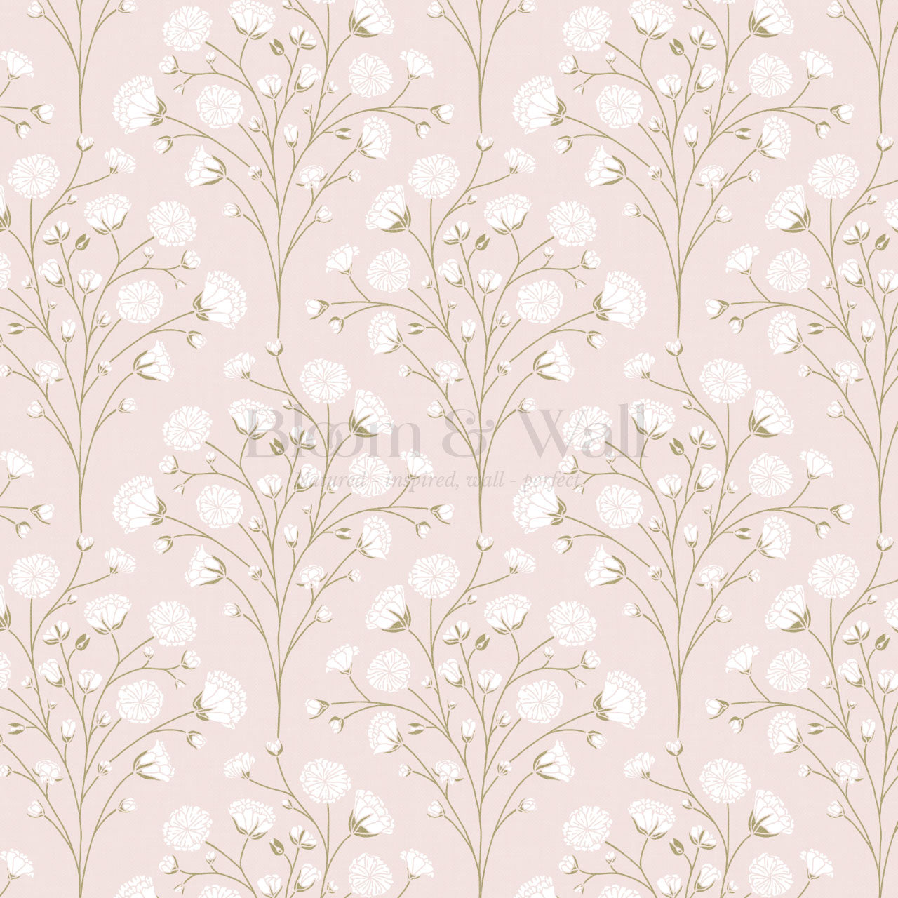 Ella Baby’s Breath Pink Wallpaper