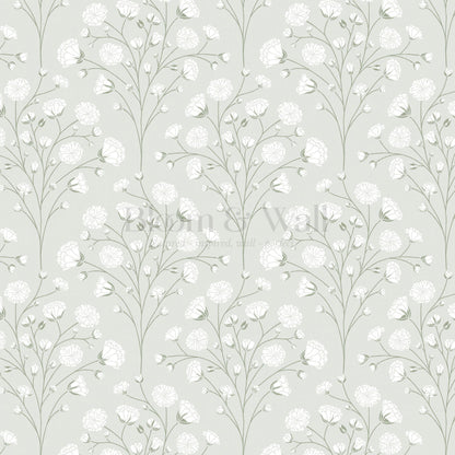 Ella Baby’s Breath Soft Sage Wallpaper