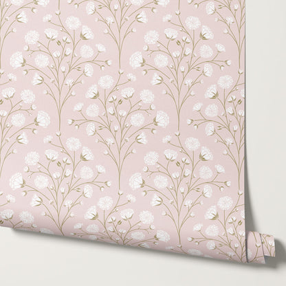 Ella Baby’s Breath Pink Wallpaper
