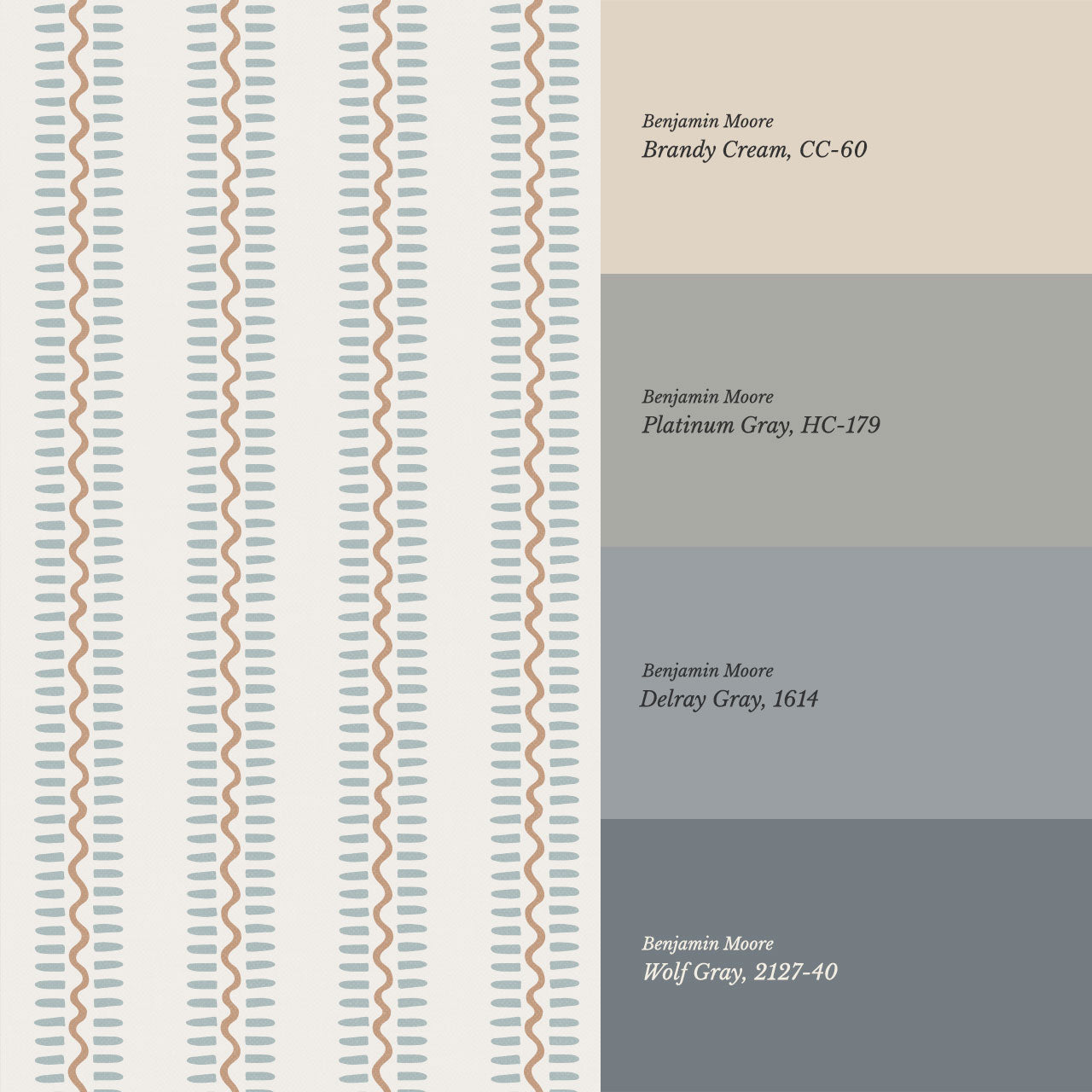 Elliott Stripes Blue Caramel Wallpaper