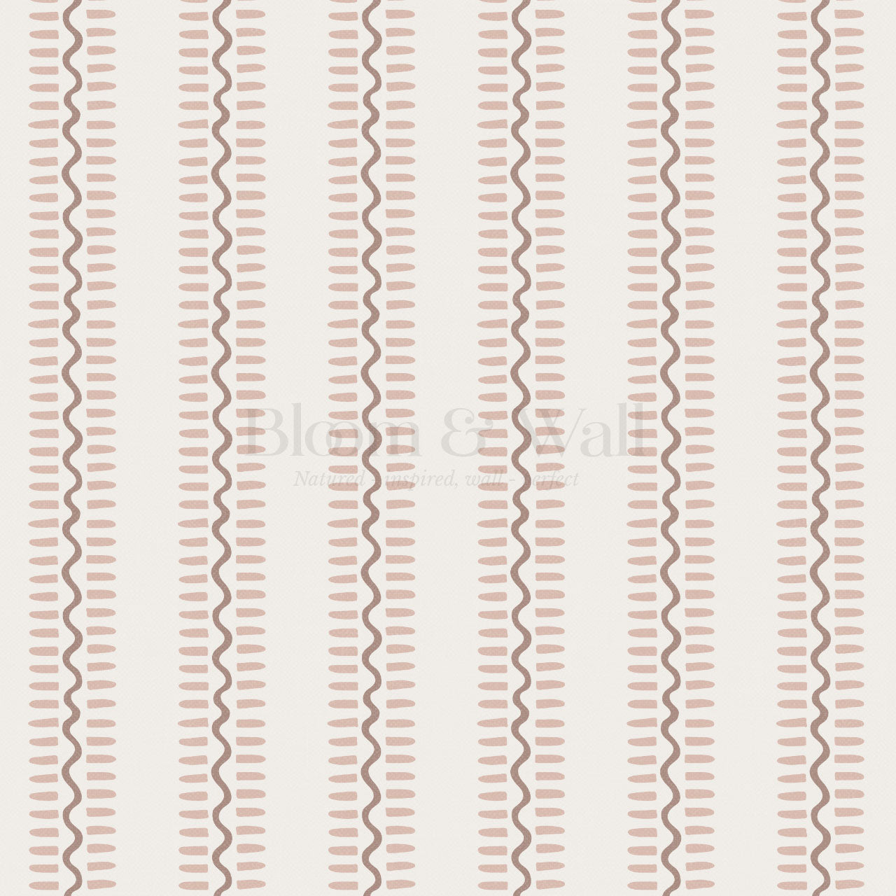 Elliott Stripes Pink Brown Wallpaper