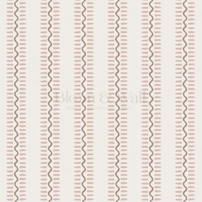 Elliott Stripes Pink Brown Wallpaper