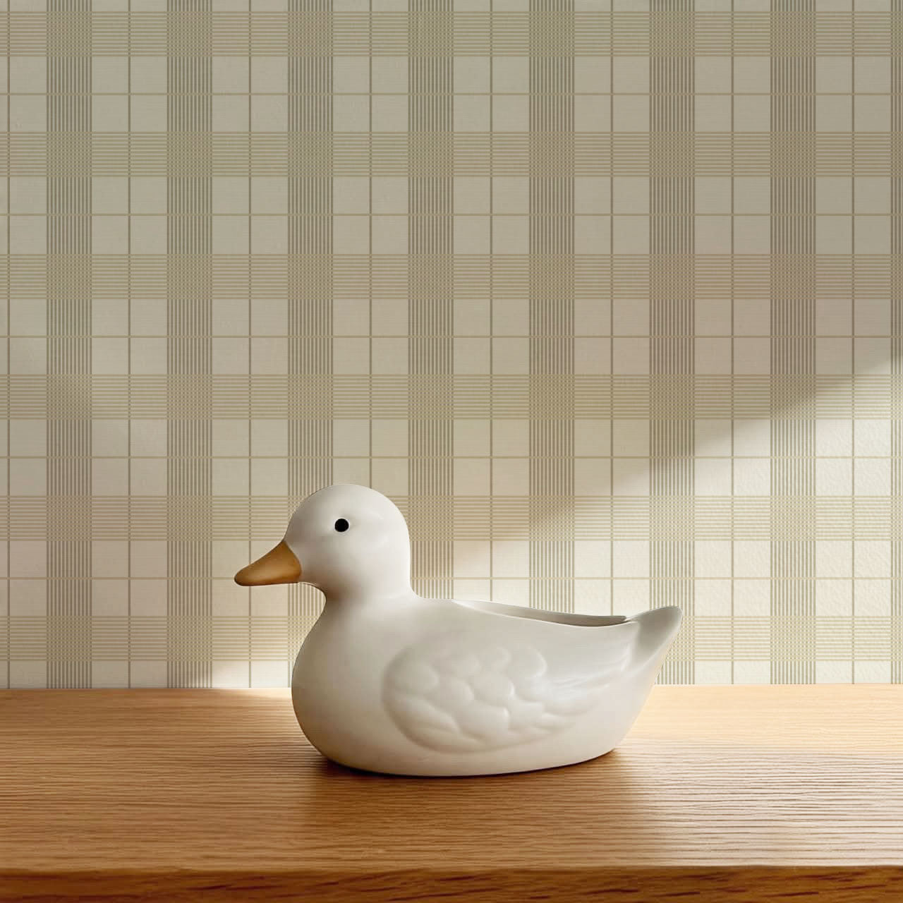 Elodie Olive Plaid Gingham Tartan Wallpaper